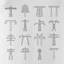 Typy stožárů vysokého napětí