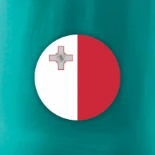 Vlajka Malta kulatá velká