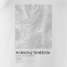 Králický Sněžník - vrstevnice v obdélníku