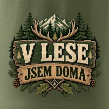 V lese jsem doma myslivecký lesní znak