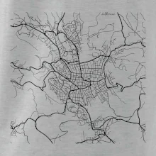 Mapy měst černobílé Jablonec nad Nisou