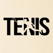 Tenis nápis silueta