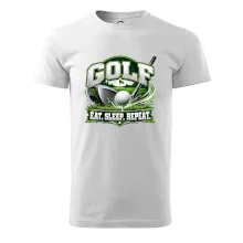 Golfová hůl s míčkem eat sleep repeat