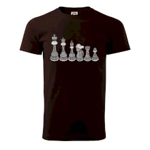 Šachové figurky v řadě - kreslené