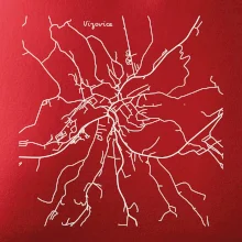 Černobílá mapa Vizovice