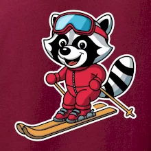 Mýval na lyžích - kreslený