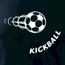 Kickball nápis šikmo