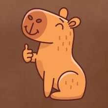 Kapybara s palcem nahoru