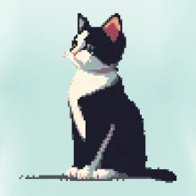 Mourovatá kočka pixel