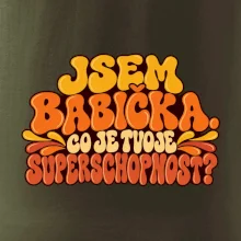 Jsem babička co je tvoje superschopnost retro potisk