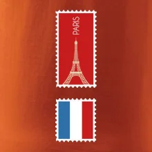 Paříž známka barevná