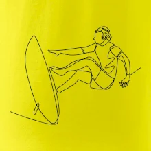 Surfař na vlně jedním tahem