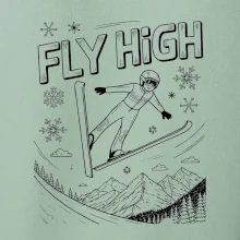 Černobílý skokan fly high