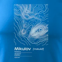 Mikulov - vrstevnice v obdélníku