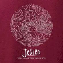 Ještěd - vrstevnice v kruhu