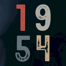 Vintage číslice 1954