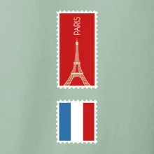 Paříž známka barevná