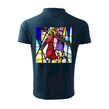 Vitráž - Ježíš a kříž