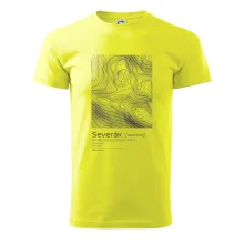 Severák - vrstevnice v obdélníku