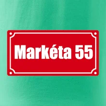 Jméno a věk - uliční cedule - červená