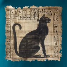Egyptské hieroglyfy kočka
