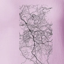 Černobílá mapa Liberec