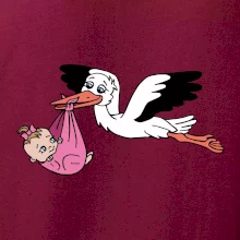 Čáp a miminko - holka (Hana-creative)