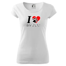 I love my dog - nápis