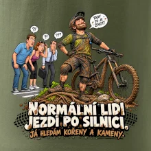 Normální lidi jezdí po silnici cyklistický humor