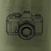 Nákres starý fotoaparát