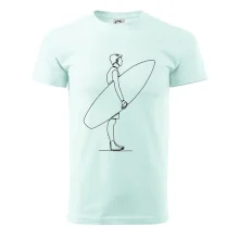 Surfař stojící jedním tahem