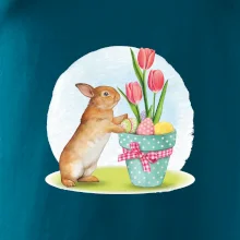 Velikonoční zajíček tulipány