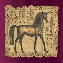 Egyptské hieroglyfy jednorožec