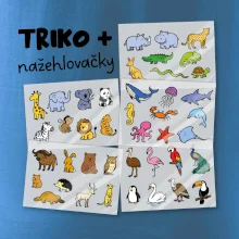 Tričko + 42 nažehlovacích zvířátek
