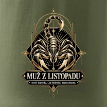 Muž z listopadu geometrický zlatý štír