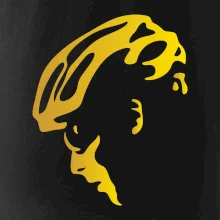 Hlava cyklista zlatá