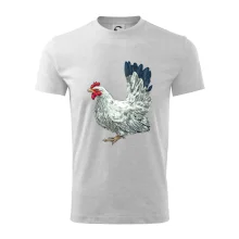 Slepice kreslená bílá