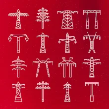 Typy stožárů vysokého napětí