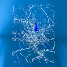 Jablonec nad Nisou - Mapa s vodními toky