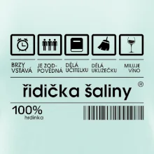 Čárový kód - řidička šaliny