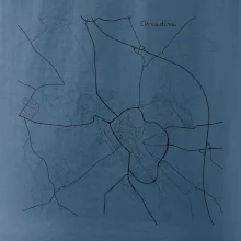 Černobílá mapa Chrudim