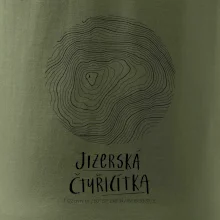 Jizerská čtyřicítka - vrstevnice v kruhu