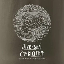 Jizerská čtyřicítka - vrstevnice v kruhu