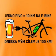 Jedno pivo = 10 km na E-bike. Dneska mým cílem je 100 km!