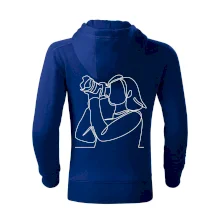 Fotografka stojící jedním tahem