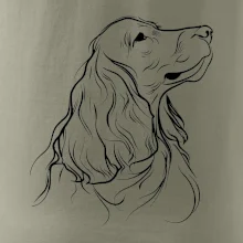 Anglický kokršpaněl černá kresba