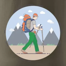 Barevný párový motiv na hory