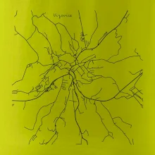 Černobílá mapa Vizovice