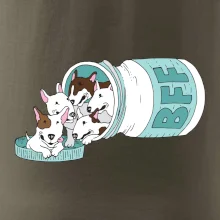 Bullterrier Friends Forever zelené (Pecka design)