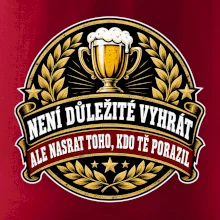 Není důležité vyhrát - pivní pohár a zlatý vavřín